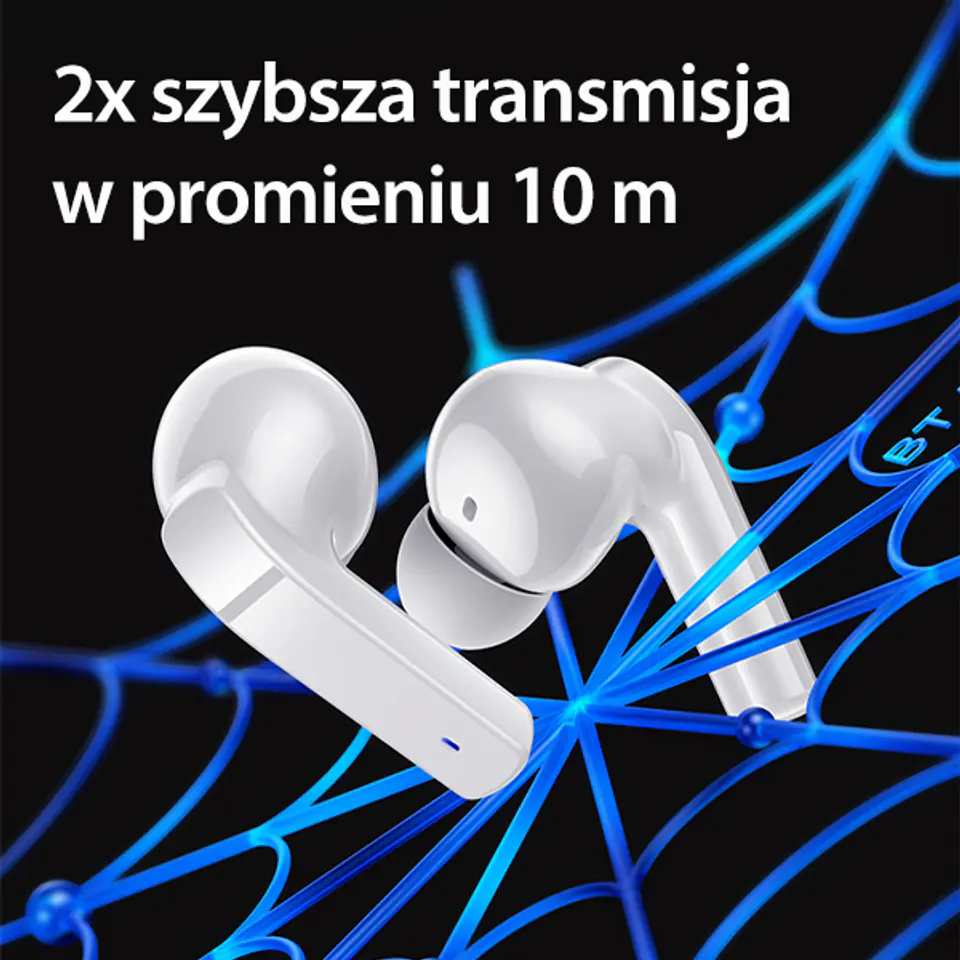 USAMS Słuchawki Bluetooth 5.0 TWS LY series ANC bezprzewodowe biały/white BHULY06