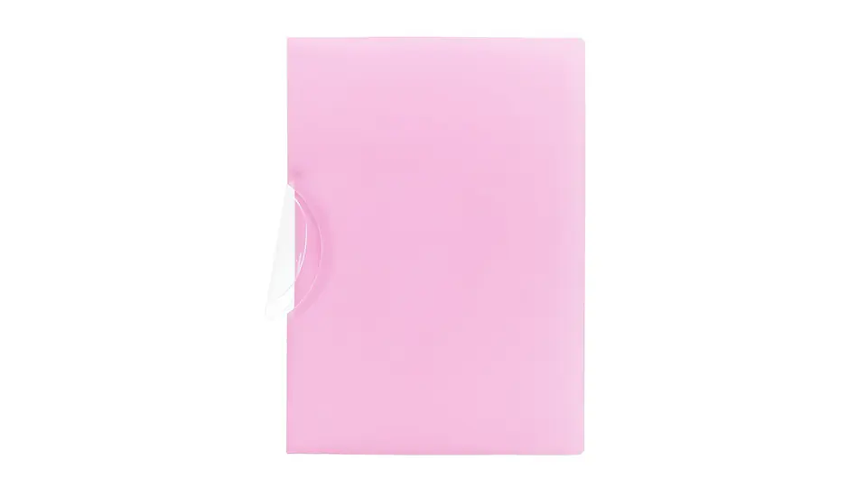 Skoroszyt z klipsem A4 PP pastel różowy SKP-A4-01 BIURFOL