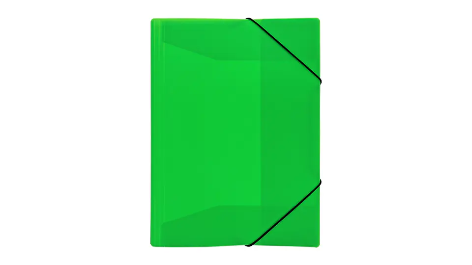 Teczka z gumką A4 PP neon zielony TG-NEON-A4-03 BIURFOL