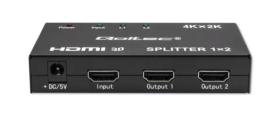 Qoltec Aktywny rozdzielacz Splitter 2 x HDMI 4K x 2K | 3.4Gb/s | High stability