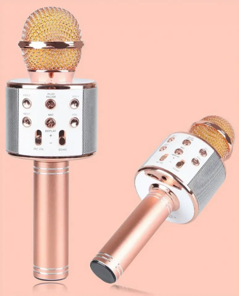 Micrófono Bluetooth Inalámbrico Rose Gold WS-862