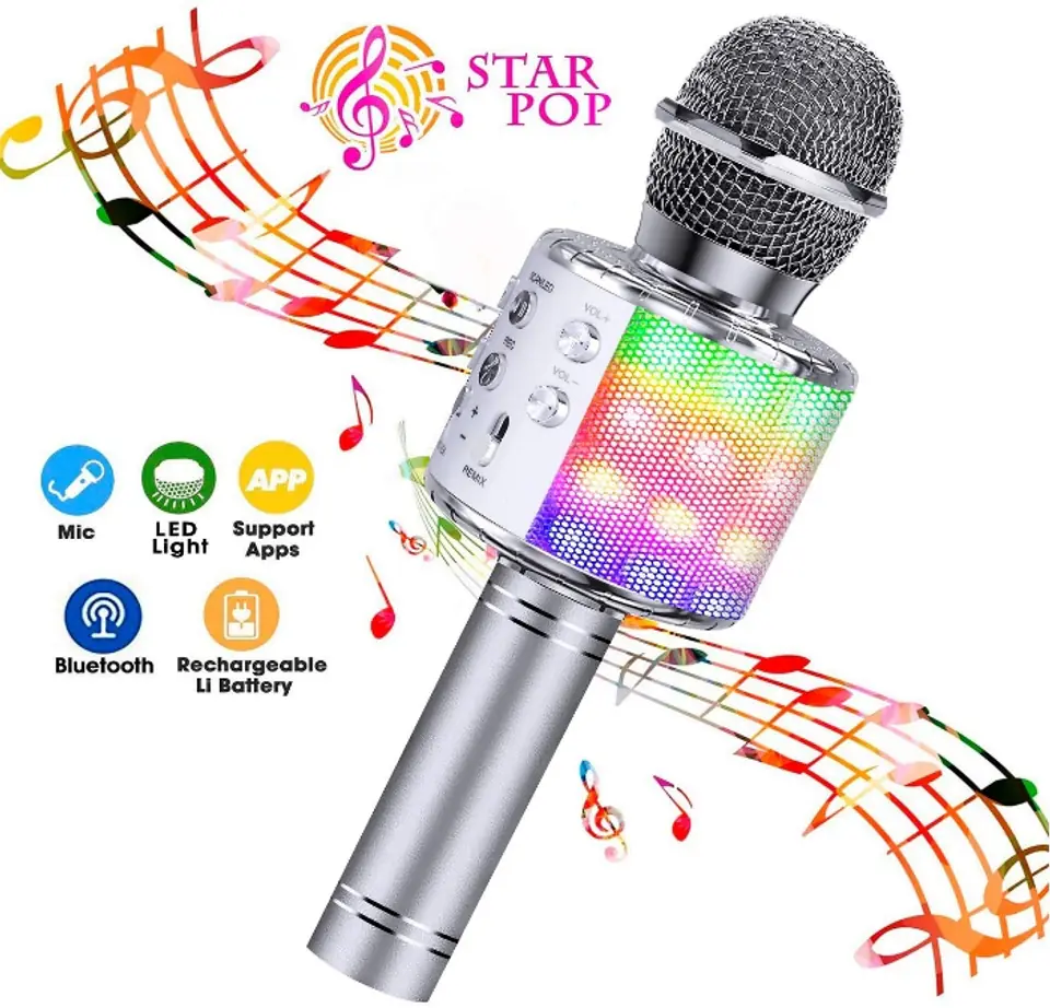 Microphone sans fil Bluetooth karaoké portable professionnel de KTV-rose -  Microphone - Achat & prix