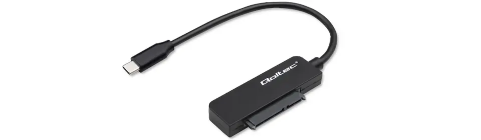 Adapter/Przejści&oacute;wka SATA na dysk SSD HDD 2.5&quot; USB-C Super speed 5Gb/s 2TB Qoltec