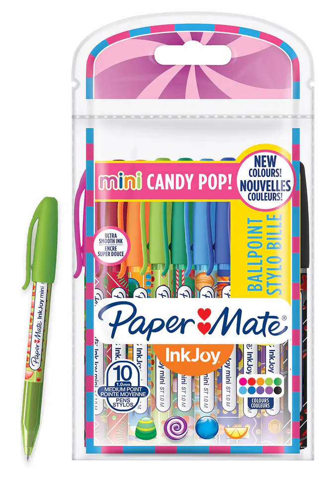 Długopis PAPER MATE INKJOY mini Candy Pop! ST 1.0 mm (10 sztuk) 2022692