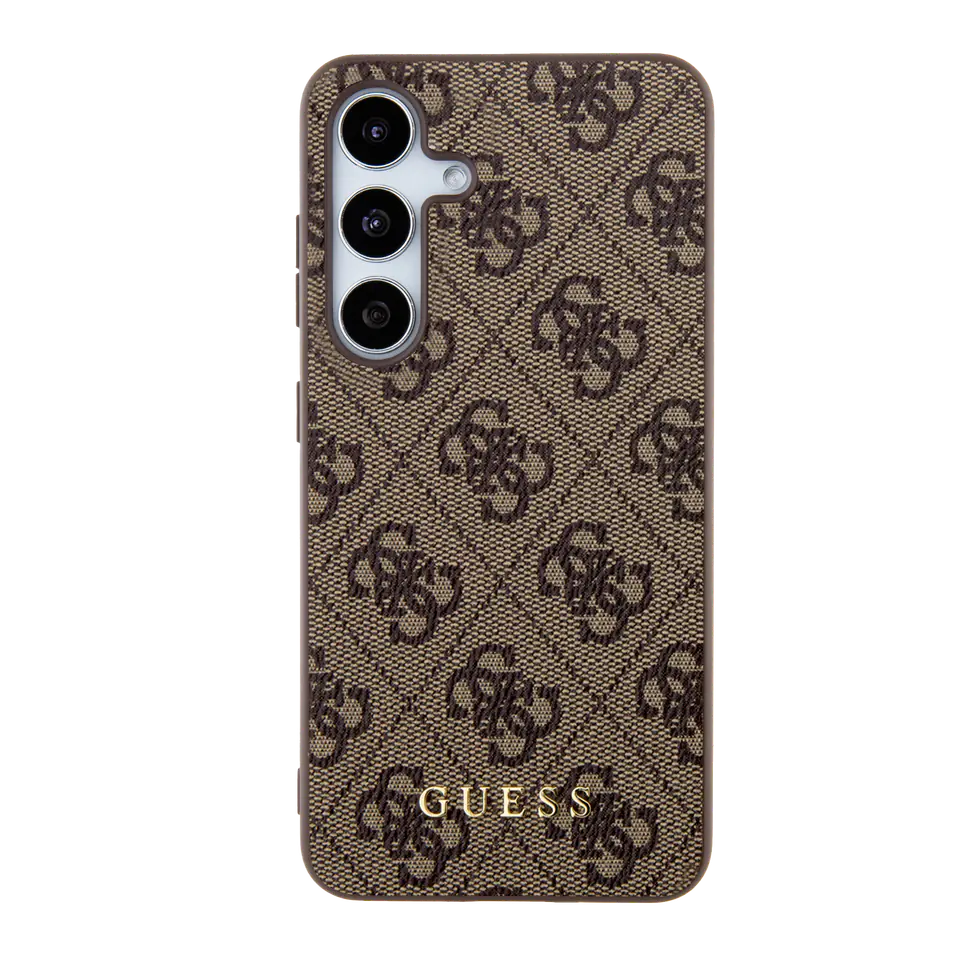 Guess GUHCS24SG4GFBR S24 S921 brązowy/brown hardcase 4G Metal Gold Logo