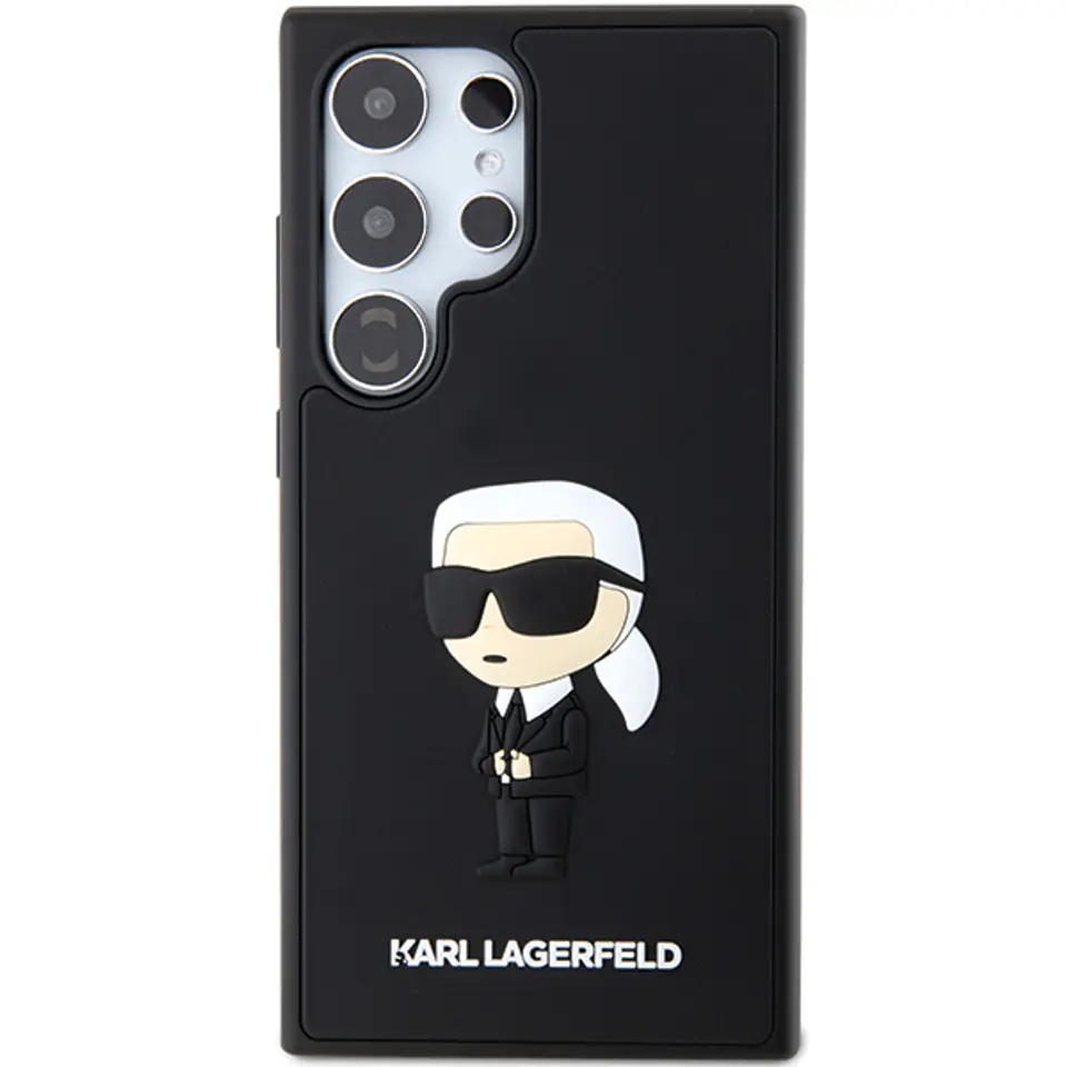 Karl Lagerfeld KLHCS24M3DRKINK S24+ S926 czarny/black hardcase 3D Rubber Ikonik