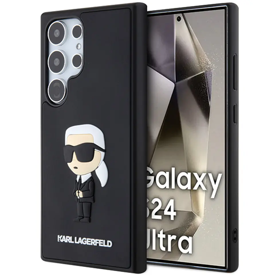 Karl Lagerfeld KLHCS24M3DRKINK S24+ S926 czarny/black hardcase 3D Rubber Ikonik