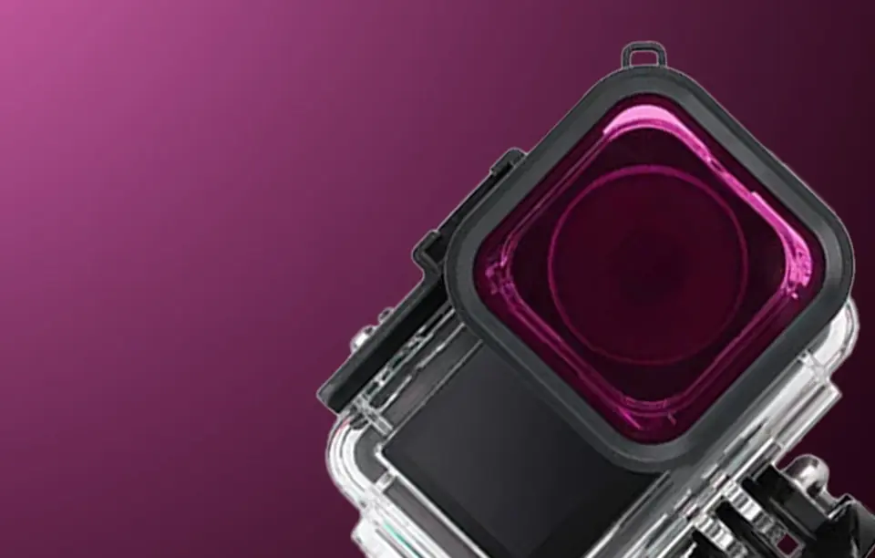 Filtr do nurkowania Sunnylife do DJI OSMO Action 3/4/5 PRO (magenta)