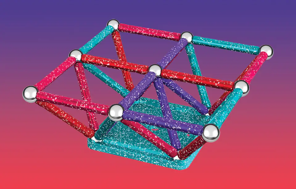 Klocki magnetyczne Glitter Recycled 60 elementów GEOMAG GEO-536G