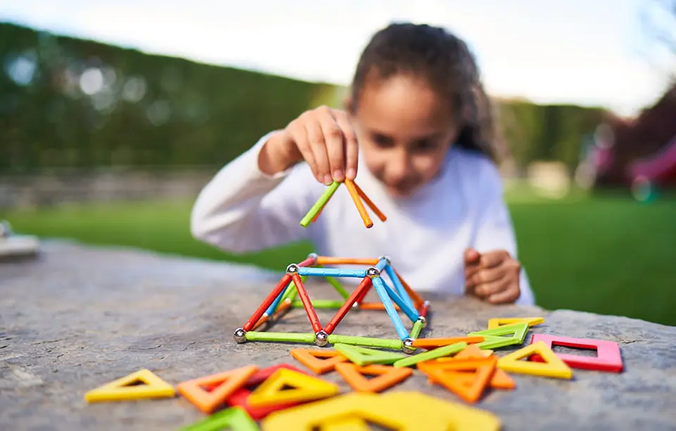 Klocki magnetyczne Supercolor Panels Recycled 78 elementów GEOMAG GEO-379