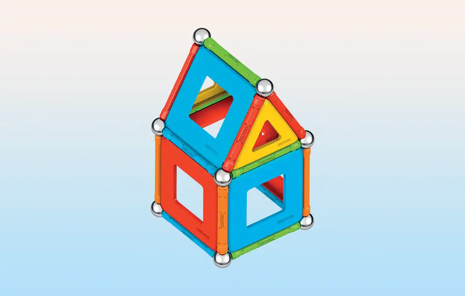 Klocki magnetyczne Supercolor Panels Recycled 78 elementów GEOMAG GEO-379