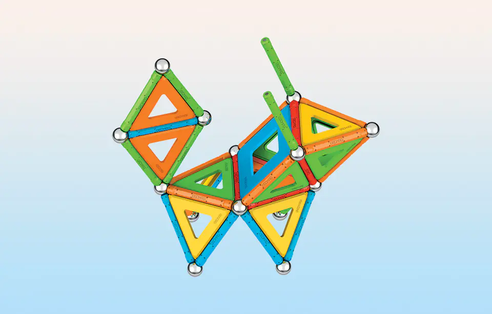 Klocki magnetyczne Supercolor Panels Recycled 78 elementów GEOMAG GEO-379