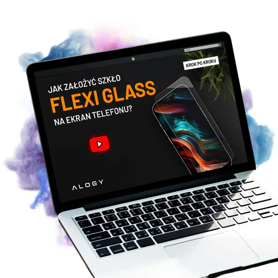 Szkło hybrydowe do Apple iPhone 15 Plus / 16 Plus na ekran Alogy Flexi Glass 9H Case Friendly płaskie na ekran