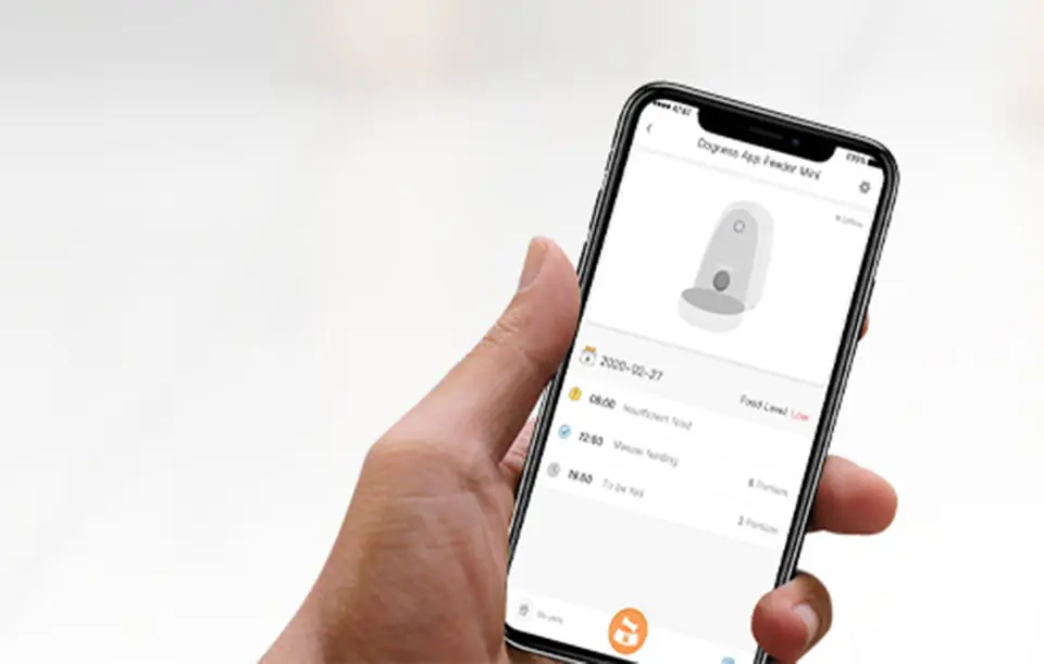 Inteligentny dozownik karmy z metalową miską WIFI mini Dogness (biały)
