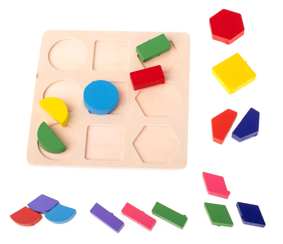 Wooden Educational Toy Fit Shapes 18el