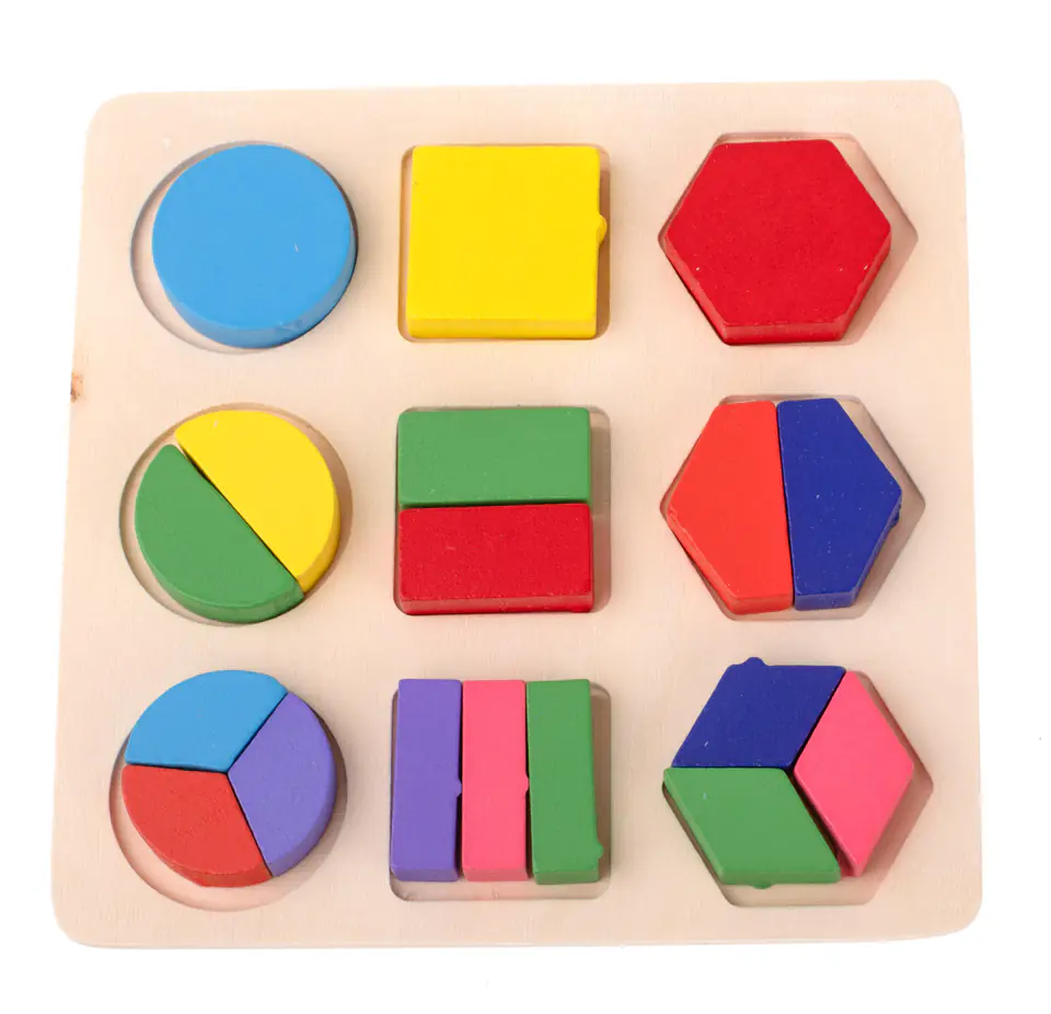 Wooden Educational Toy Fit Shapes 18el