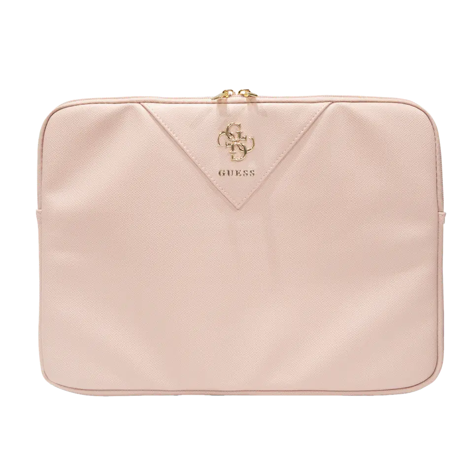 Wsuwka LAPTOP 14" Guess Sleeve Triangle 4G (GUCS14ZPGSTEGP) różowe