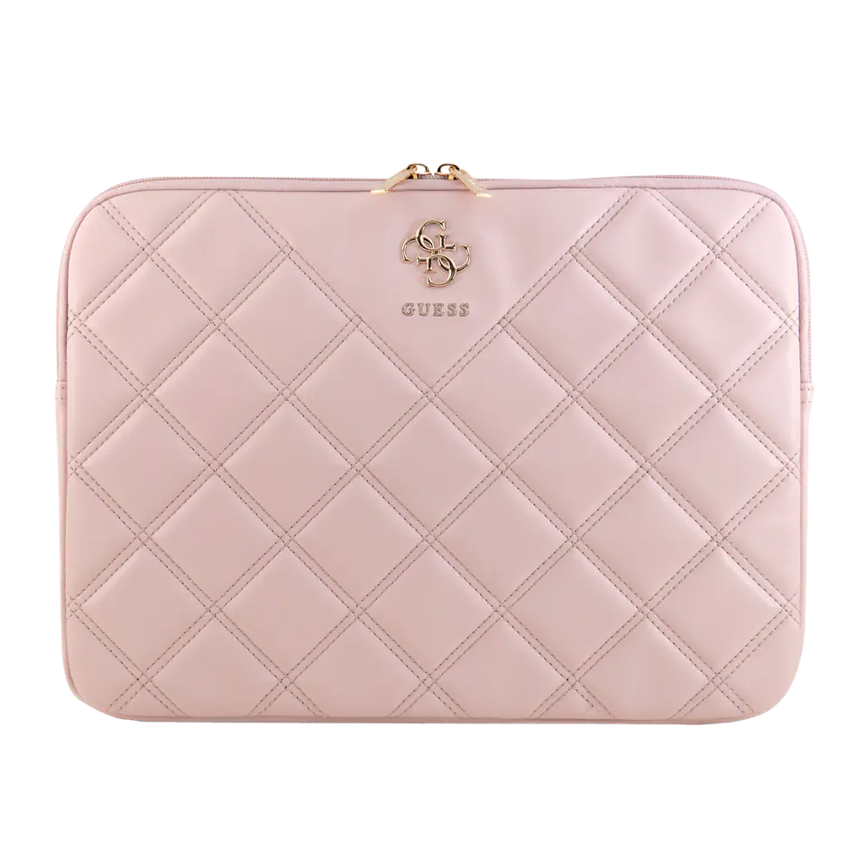 Guess Sleeve GUCS16ZPSQSSGP 16" różowy/pink Quilted 4G