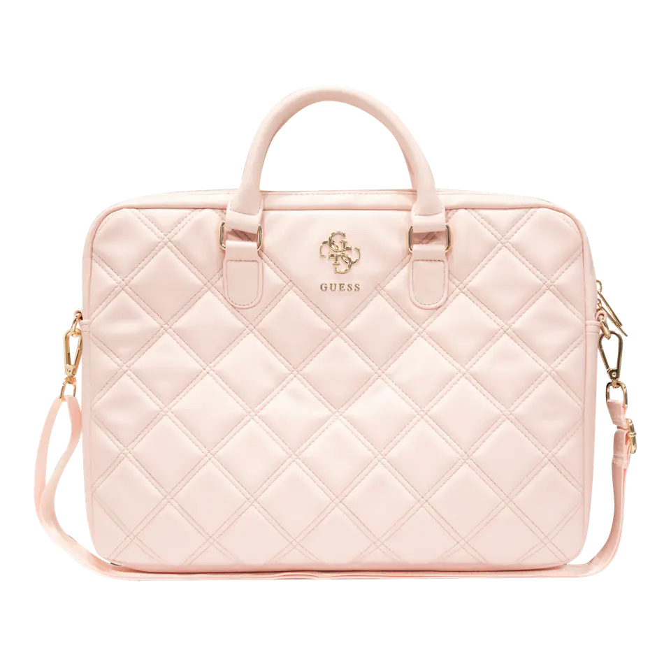 Guess Torba GUCB15ZPSQSSGP 16" różowy/pink Quilted 4G