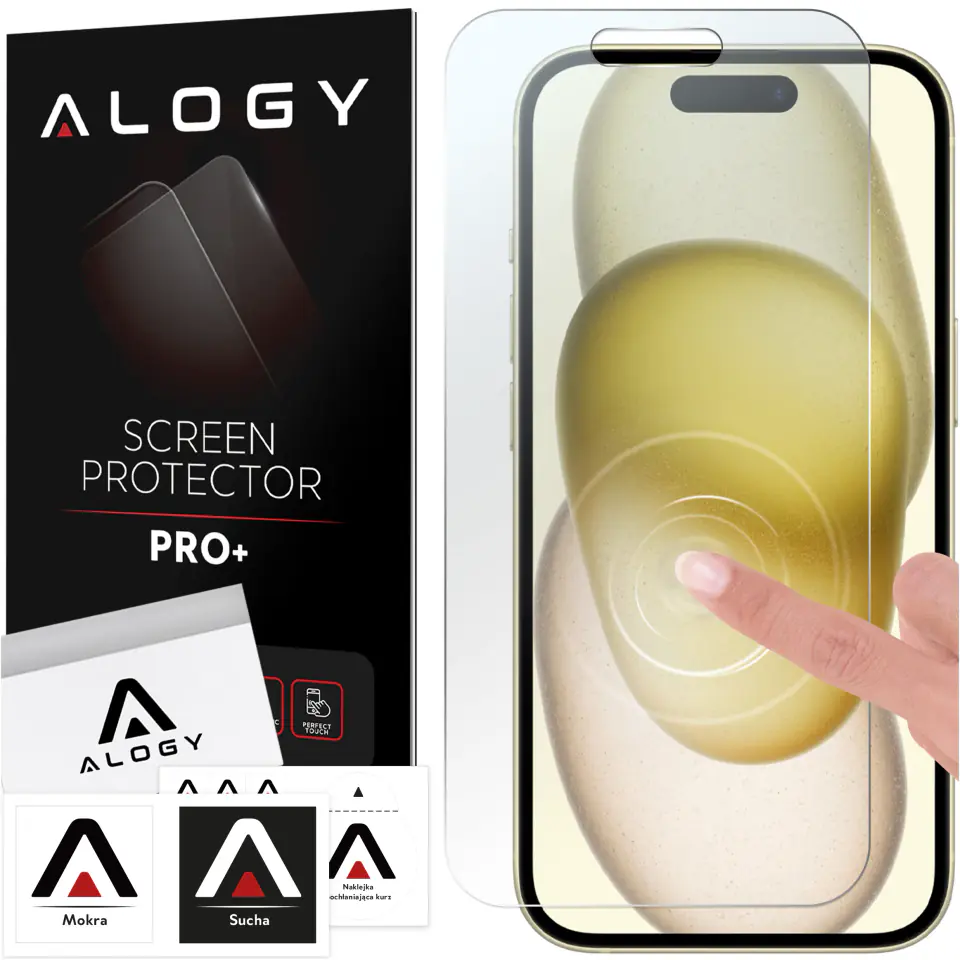 Szkło hybrydowe do Apple iPhone 15 na ekran Alogy Flexi Glass 9H płaskie na ekran