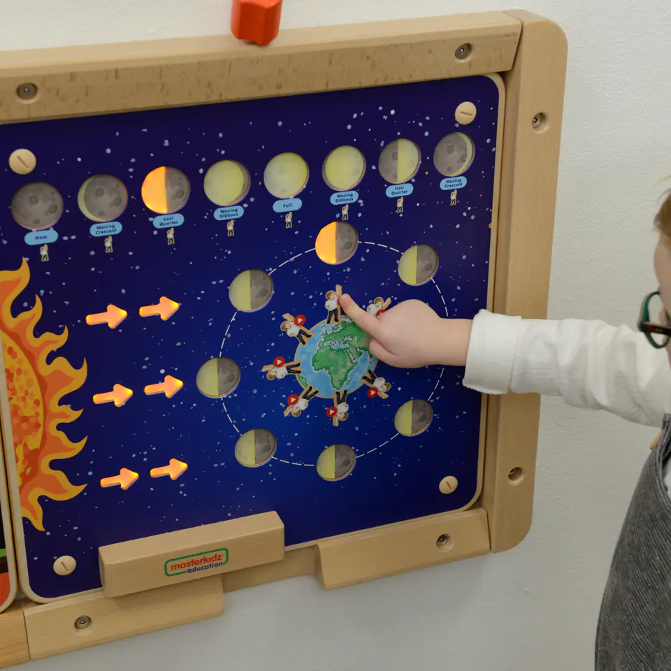 MASTERKIDZ Tablica Edukacyjna Fazy Księżyca Montessori