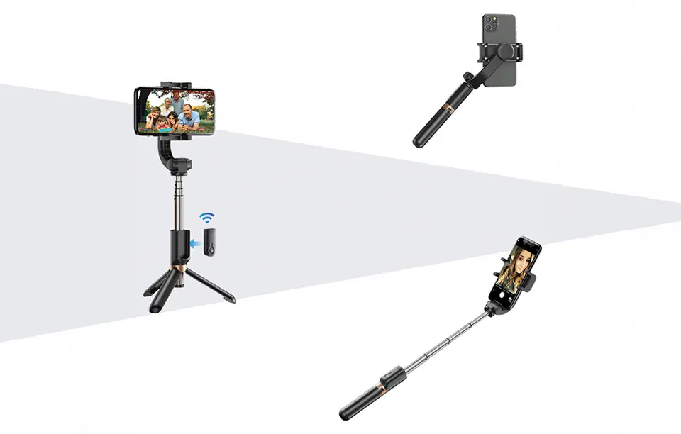 Selfiestick/statyw bluetooth APEXEL APL-D6 (czarny)