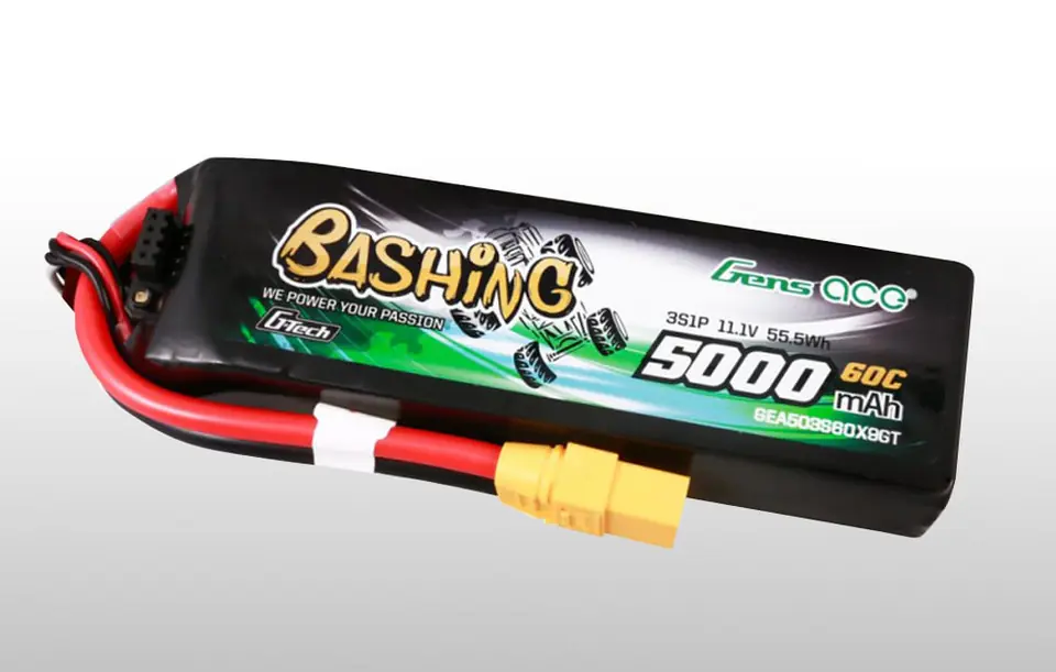 Akumulator GensAce 5kmAh 11.1V 60C 3S1P z wtyczką XT90
