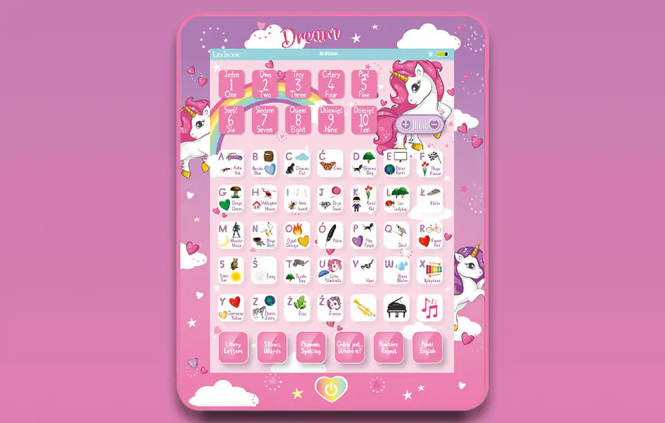 Tablet Wielojęzyczny Edukacyjny Unicorn Lexibook