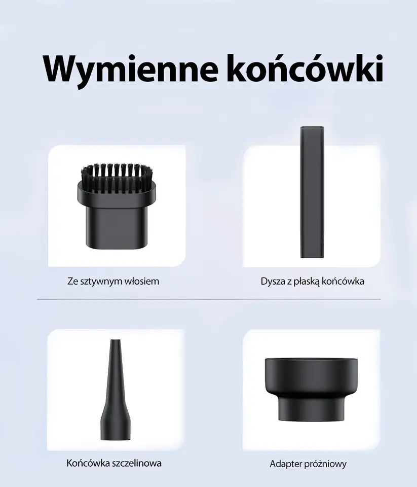 AWEI Mini odkurzacz V2 bezprzewodowyze wskaźnikiem kurzu czarny/black
