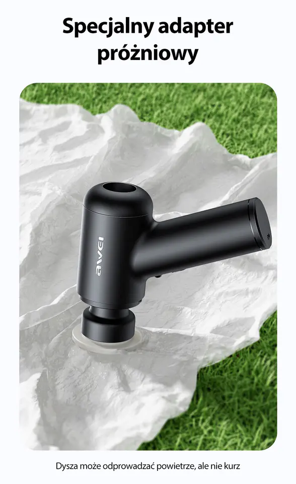 AWEI Mini odkurzacz V2 bezprzewodowyze wskaźnikiem kurzu czarny/black