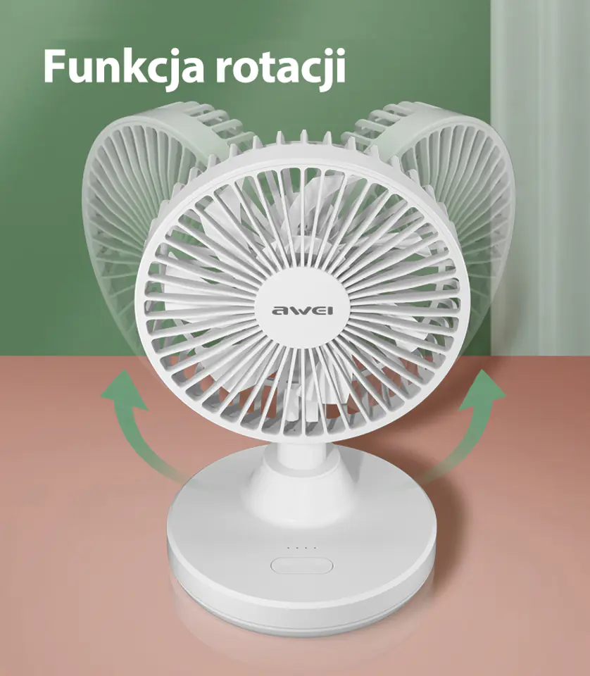 AWEI Mini Wiatrak biurkowy F29czarny/black