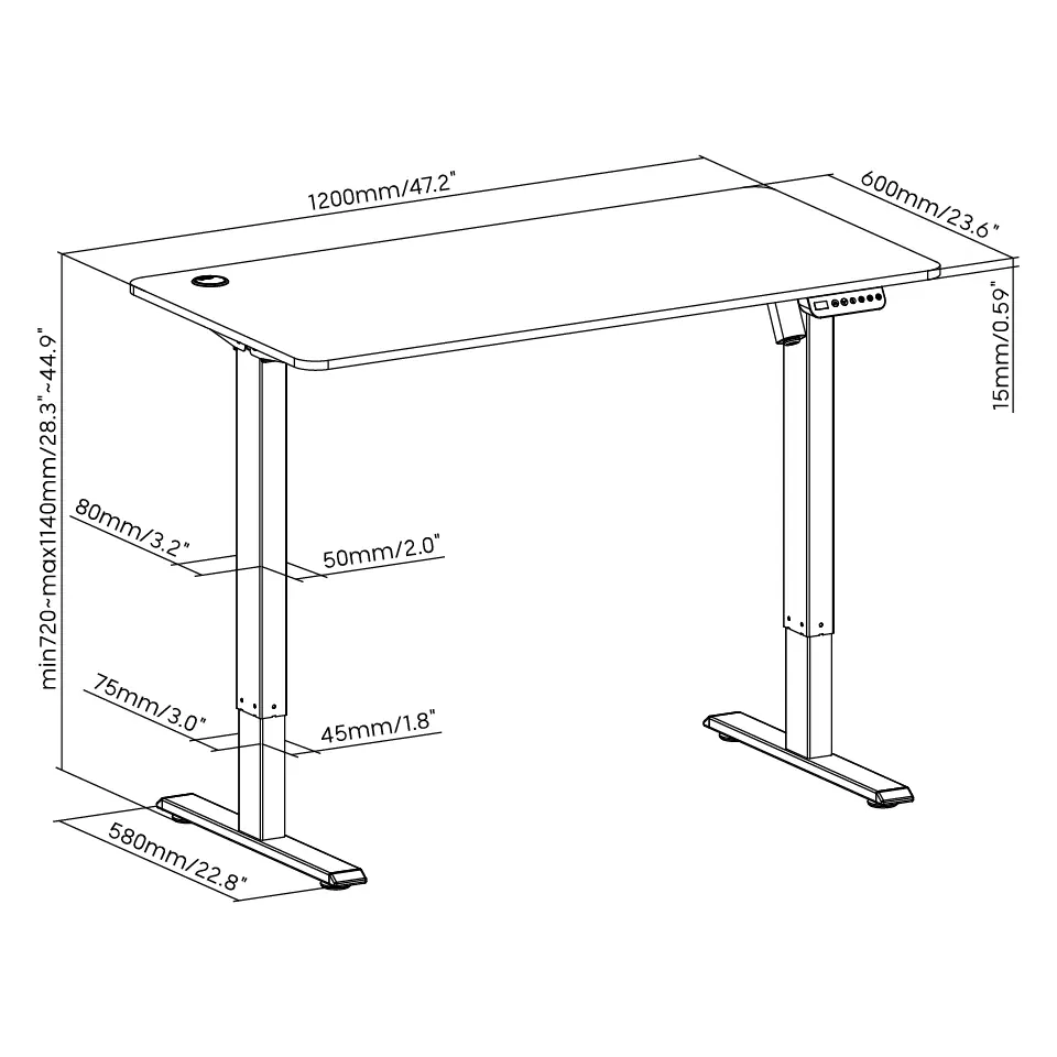 Ergonomiczne biurko elektryczne