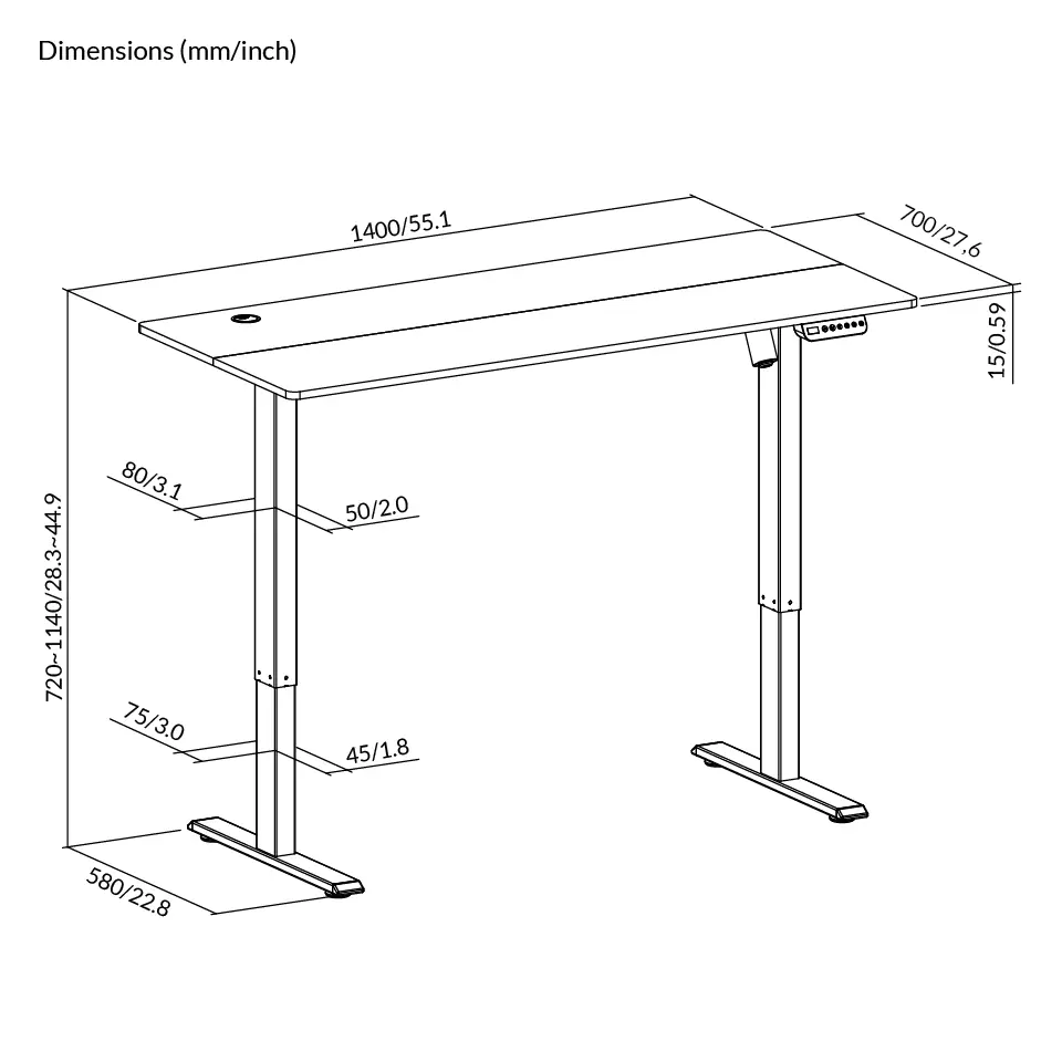 Ergonomiczne biurko elektryczne