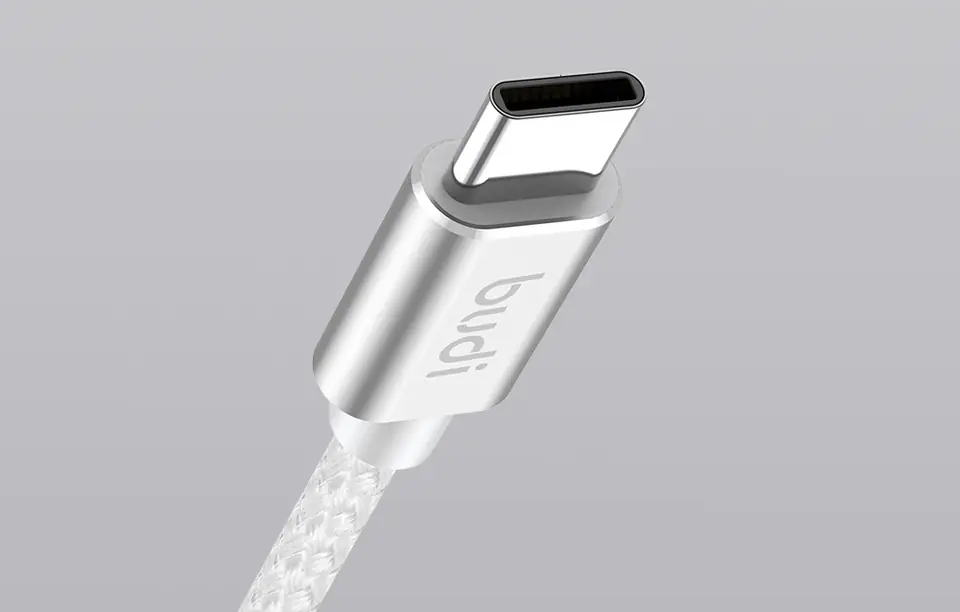 Kabel USB-C do USB-C Budi 65W 1,5m (biały)