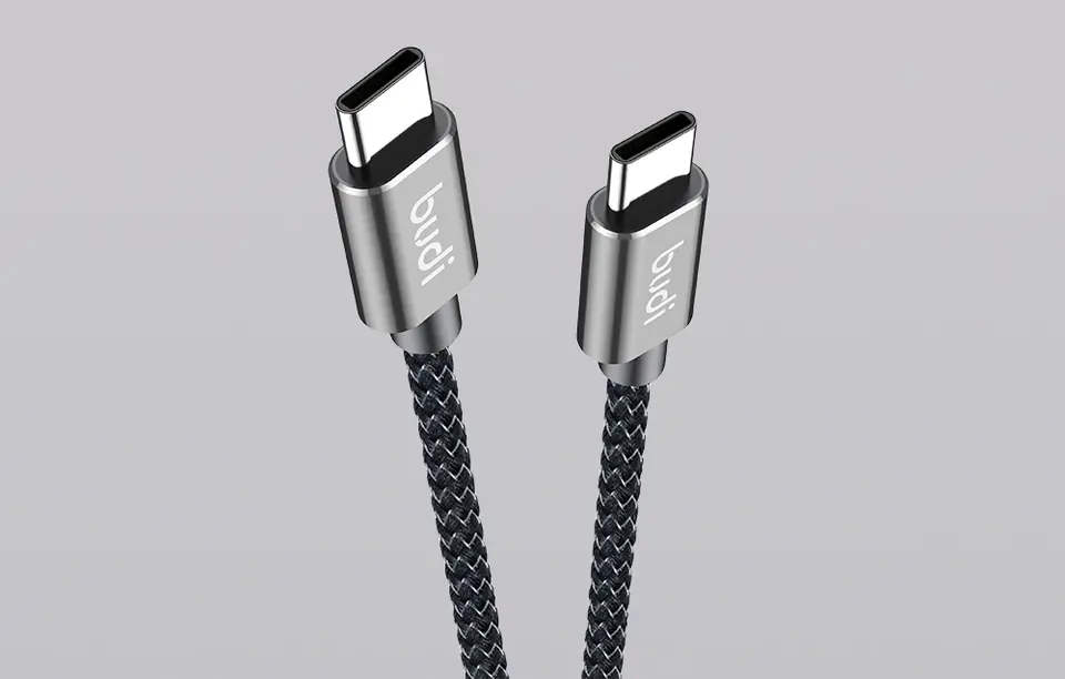 Kabel USB-C do USB-C Budi 65W 1,5m (czarny)