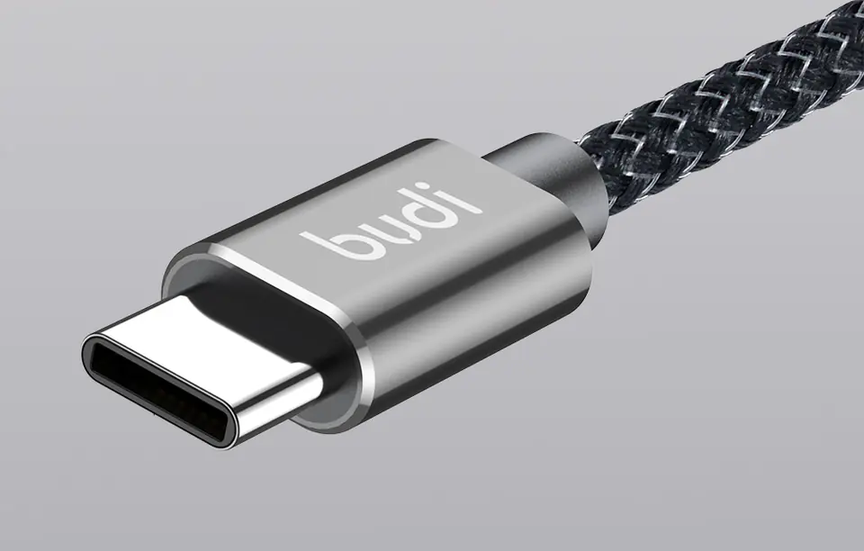 Kabel USB-C do USB-C Budi 65W 1,5m (czarny)