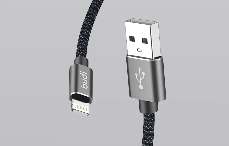 Kabel USB-A do Lightning Budi 206L/2M 2.4A 2m (czarny)