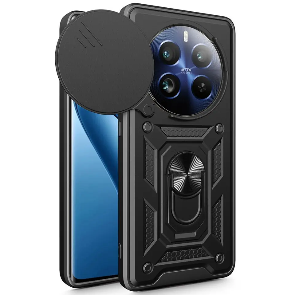 Etui do Realme 12 Pro 5G / 12 Pro+ Plus 5G pancerne obudowa ochrona aparatu Camshield Pro Ring Case czarne