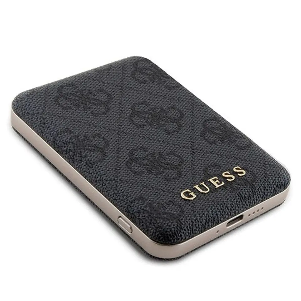 Oryginalne Etui IPHONE 14 PRO Guess Hardcase + Powerbank MagSafe 4G Metal Logo 5000mAh (GUBPM5P14L4GEMGK_ czarne