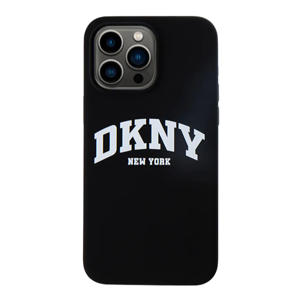 DKNY DKHMP16XSNYACH iPhone 16 Pro Max 6.9" czarny/black hardcase Silicone White Printed Logo MagSafe