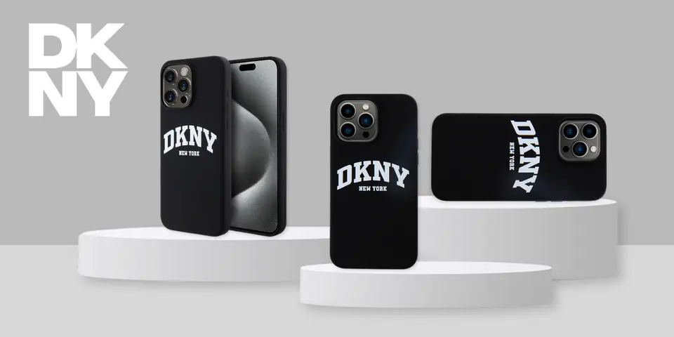 Oryginalne Etui IPHONE 14 PLUS / 15 PLUS DKNY Hardcase Liquid Silicone White Printed Logo MagSafe (DKHMP15MSNYACH) czarne