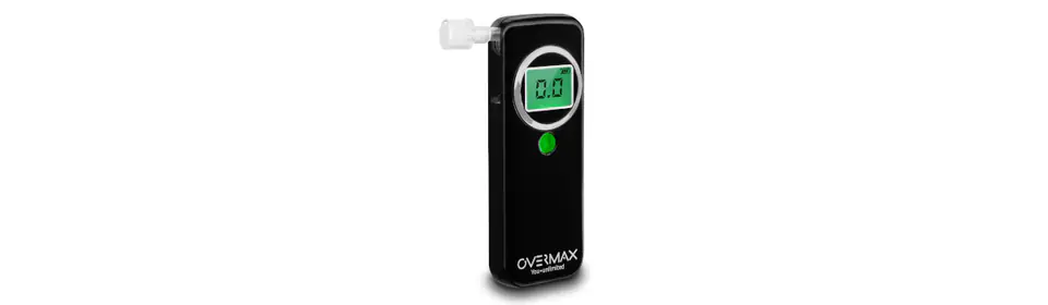 Alkomat p&oacute;łprzewodnikowy Overmax OV-AD-02-ALKOMAT z zakresem do 1.5 promila czarny