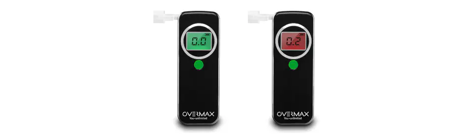 Alkomat p&oacute;łprzewodnikowy Overmax OV-AD-02-ALKOMAT z zakresem do 1.5 promila czarny