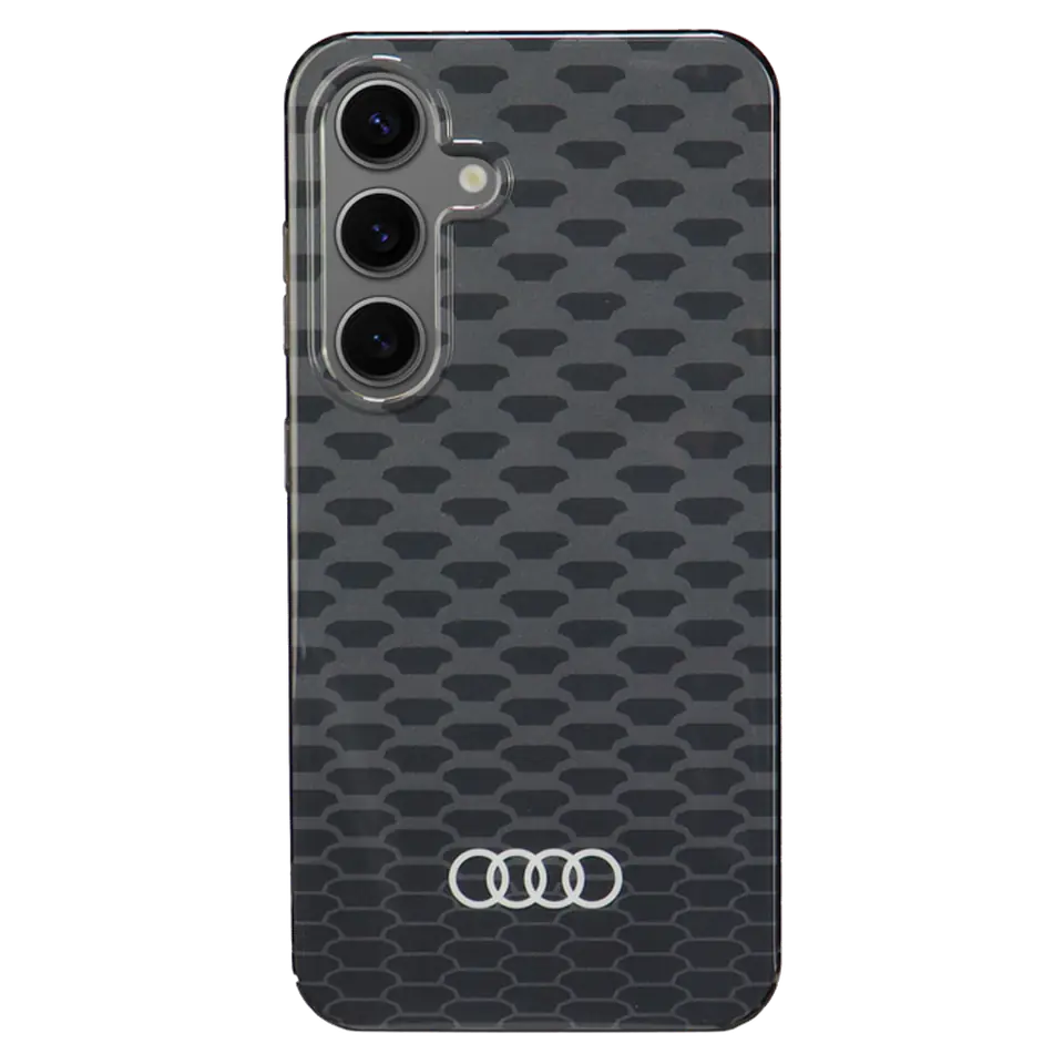 Audi IML Stitching Pattern MagSafe Case S24 S921 czarny/black hardcase AU-IMLMS24-Q5/D3-BK