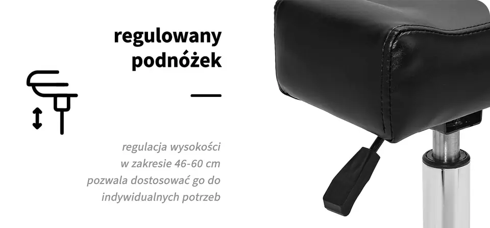 Podnóżek mobilny Sillon Bell do pedicure czarny