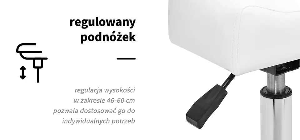 Podnóżek mobilny Sillon Bell do pedicure biały