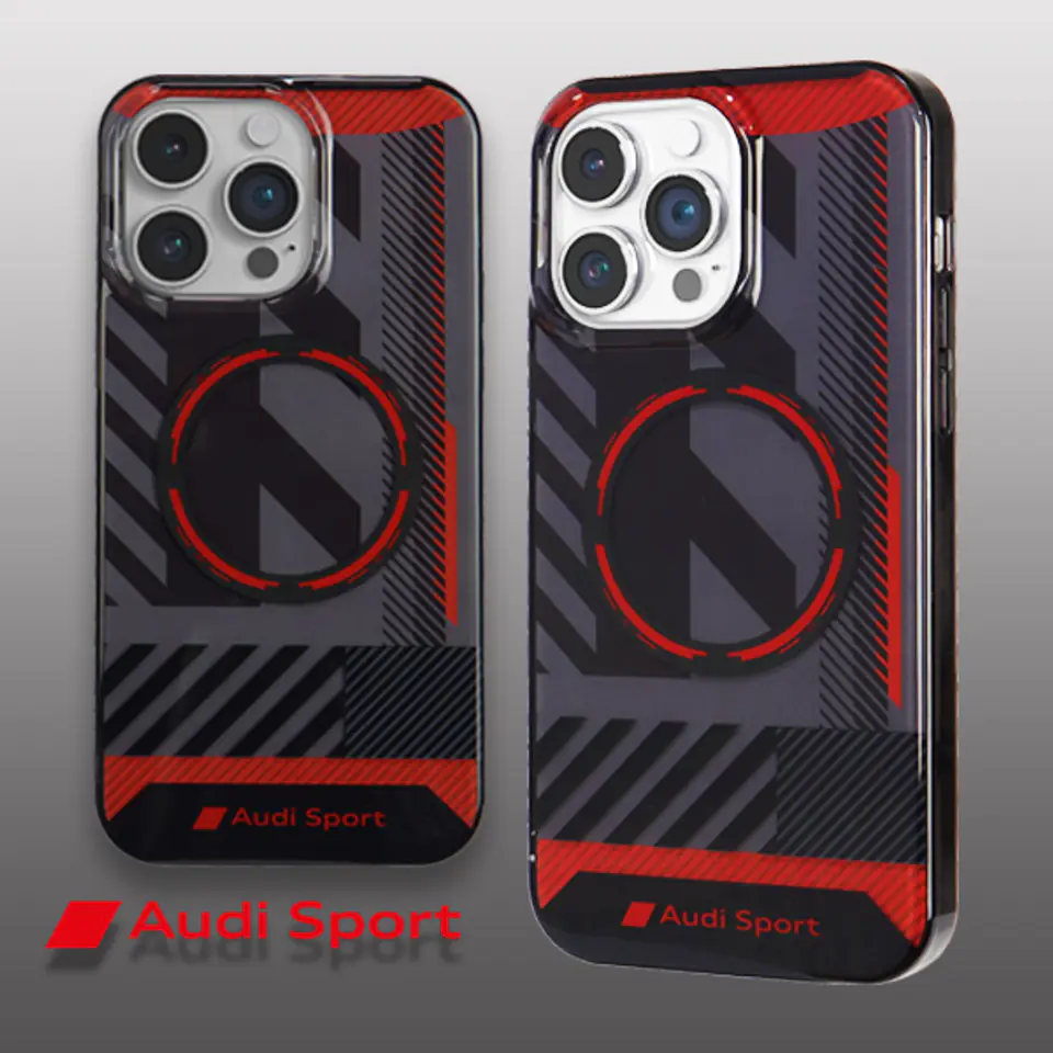 Audi IML Sport MagSafe Case iPhone 13 Pro / 13 6.1" czarny/black hardcase AU-IMLMIP13P-RSQ/D2-BK