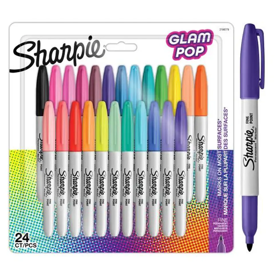 Markery permanentne SHARPIE Glam Pop 24 kolory 2198779