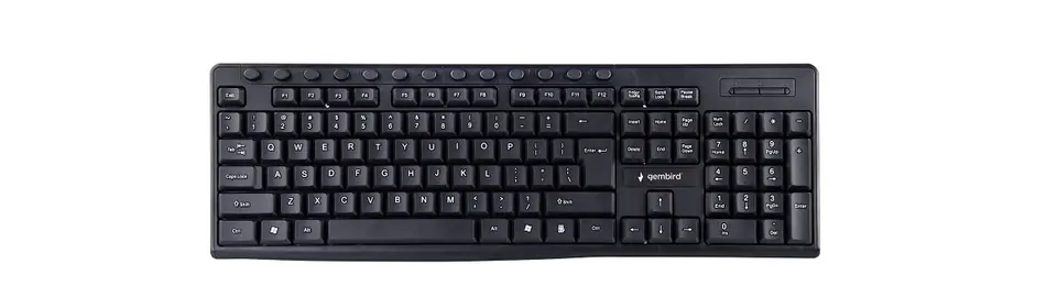 GEMBIRD KLAWIATURA MULTIMEDIALNA KB-UM-107 USB, US LAYOUT, CZARNA