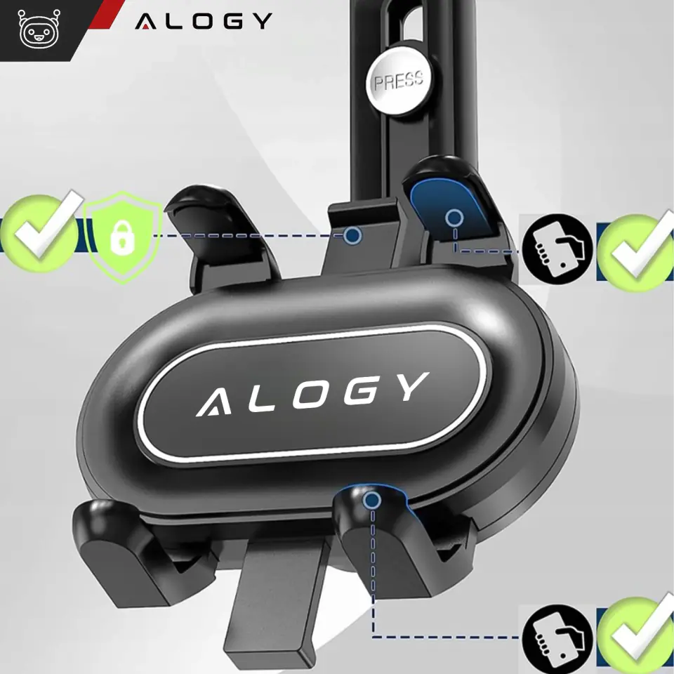 Uchwyt samochodowy do telefonu na lusterko wsteczne auta samochodu Alogy Mirror Car Holder Czarny
